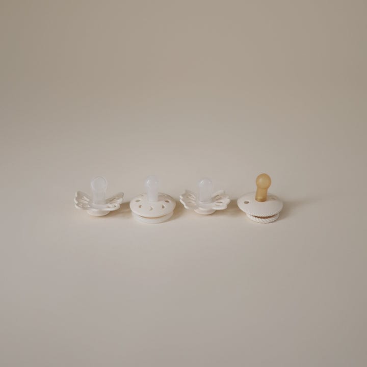 Mushie Chupete Pack Chupetes x4 Baby's First Moonlight Sailing Cream Talla 1 - Frigg FRI101486