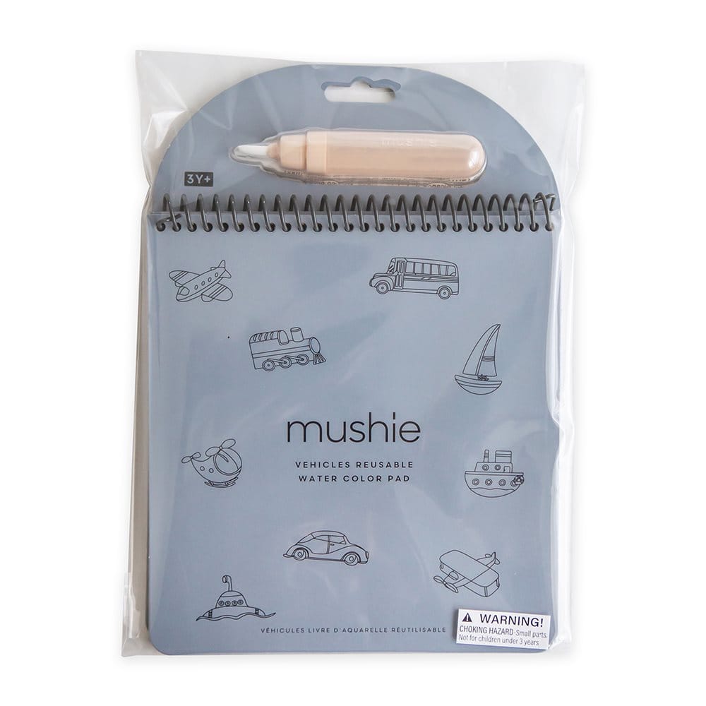 Mushie Libros para pintar Libro reutilizable de acuarela Vehículos - Mushie MU102118