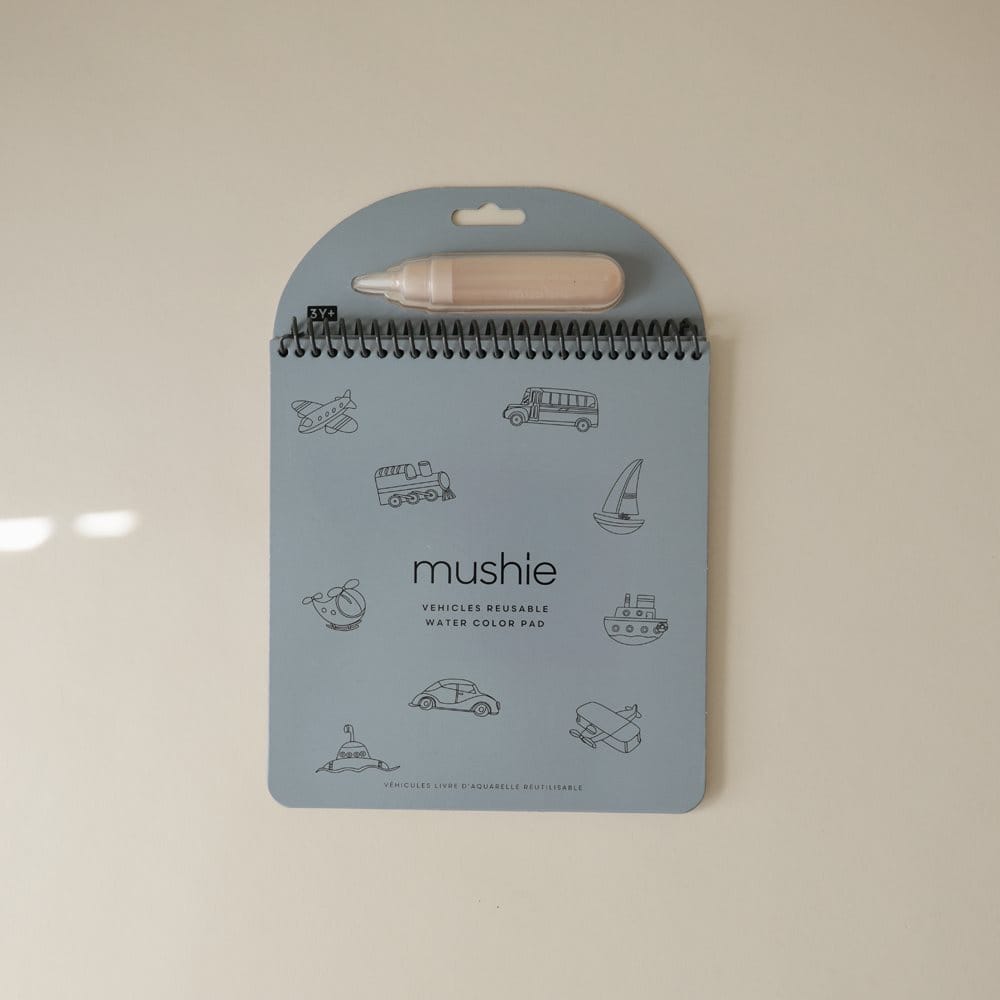Mushie Libros para pintar Libro reutilizable de acuarela Vehículos - Mushie MU102118