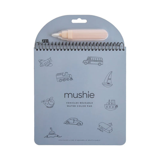 Mushie Libros para pintar Libro reutilizable de acuarela Vehículos - Mushie MU102118