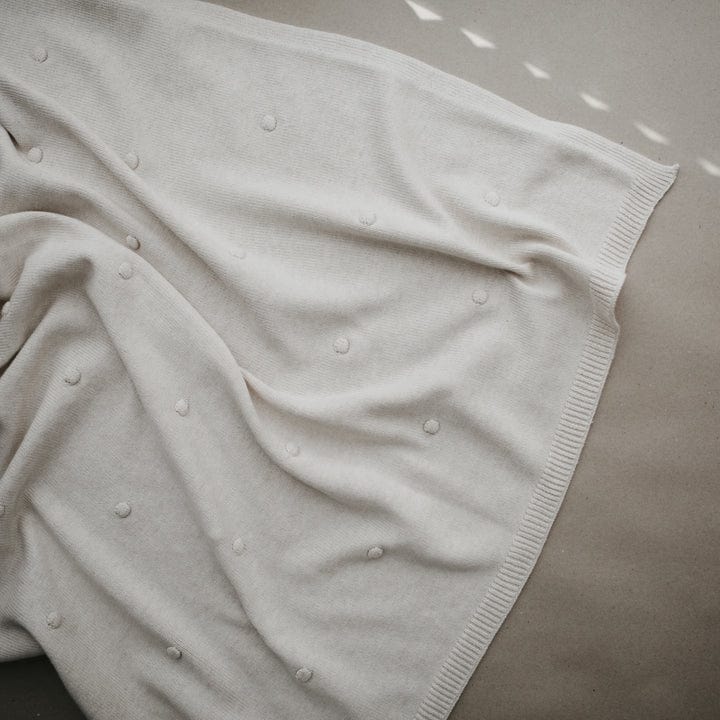 Mushie Manta Manta de bebé con puntos texturizados Melange blanco roto - Mushie MU2180339
