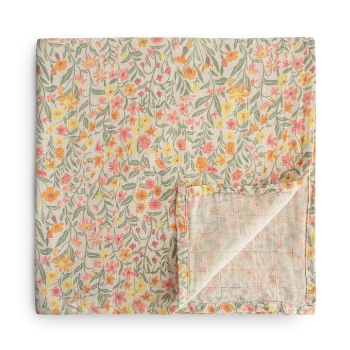 Mushie Manta Manta swaddle de muselina Flores pastel - Mushie MU101738