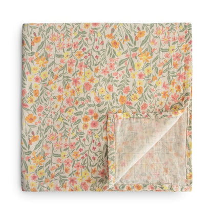 Mushie Manta Manta swaddle de muselina Flores pastel - Mushie MU101738