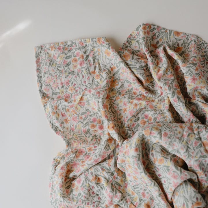 Mushie Manta Manta swaddle de muselina Flores pastel - Mushie MU101738
