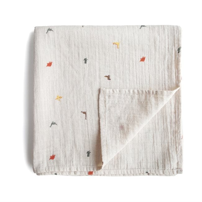 Mushie Manta Manta swaddle muselina dinosaurios- Mushie MU2200250