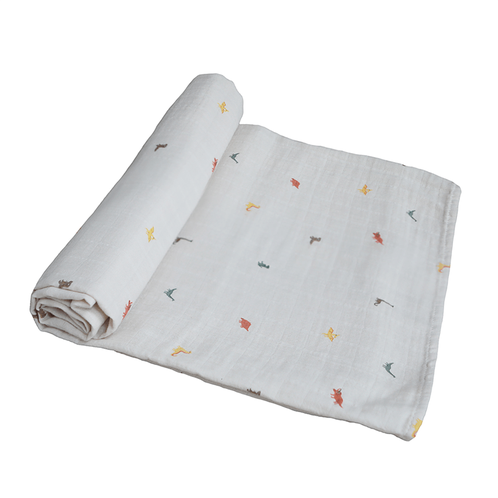 Mushie Manta Manta swaddle muselina dinosaurios- Mushie MU2200250