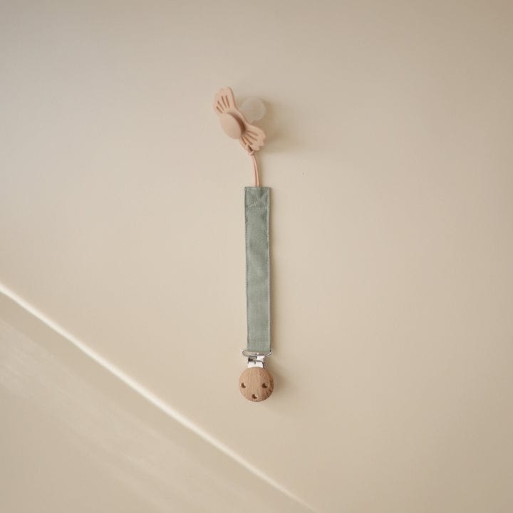 Mushie Portachupete Set Porta Chupete de lino Olive Shifting Sand - Mushie MU101927