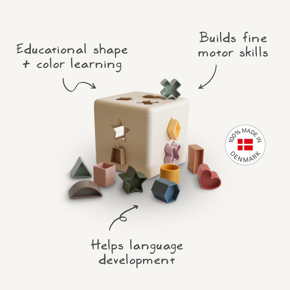 Mushie Puzzles y encajes Caja de clasificación de formas pétalo - Mushie MU102080