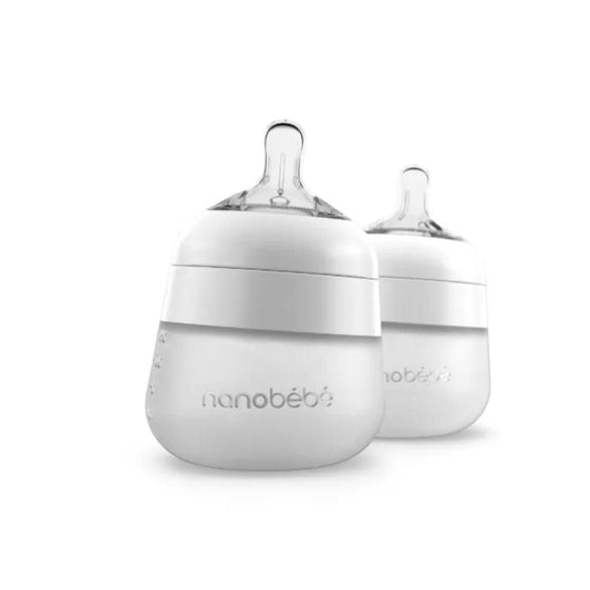 Nanobebe Mamadera Mamadera de silicona blanca 150 ml pack x2 FUS1013210