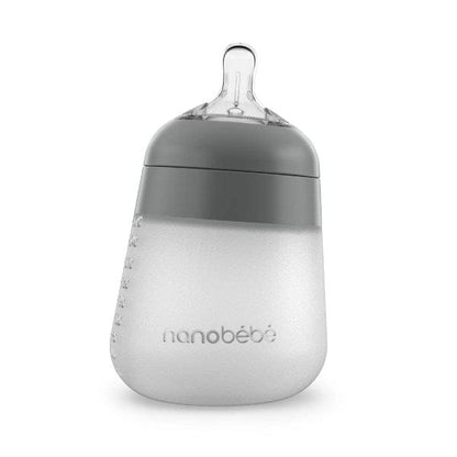 Nanobebe Mamadera Mamadera de silicona individual gris de 270 ml FUS1012115