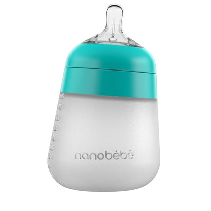 Nanobebe Mamadera Mamadera de silicona individual turquesa de 270 ml FUS1012112