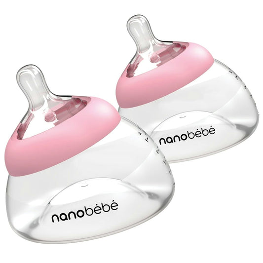 Nanobebe Mamadera Pack de 2 mamaderas rosadas GEN2 de 150 ml - Nanobebe FUS1020214