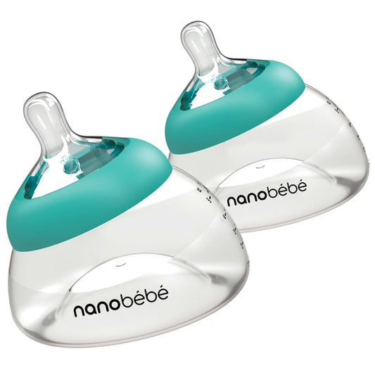 Nanobebe Mamadera Pack de 2 mamaderas turquesa GEN2 de 150 ml - Nanobebe FUS1020212