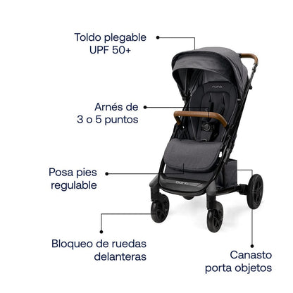 Nuna Coche Coche de paseo Tavo next Granite - Nuna NN2200ST1440GRAN