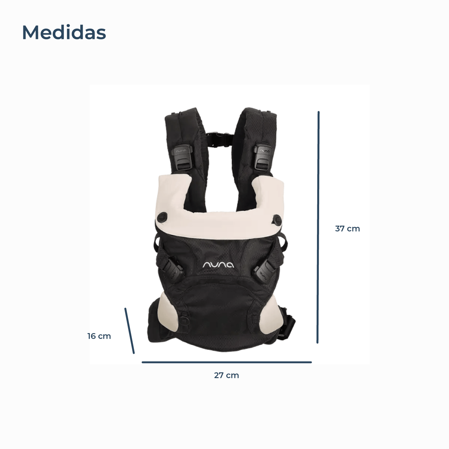 Nuna portabebes Portabebés Carrier Cudl Clik Caviar - Nuna NN40200BC17202CV