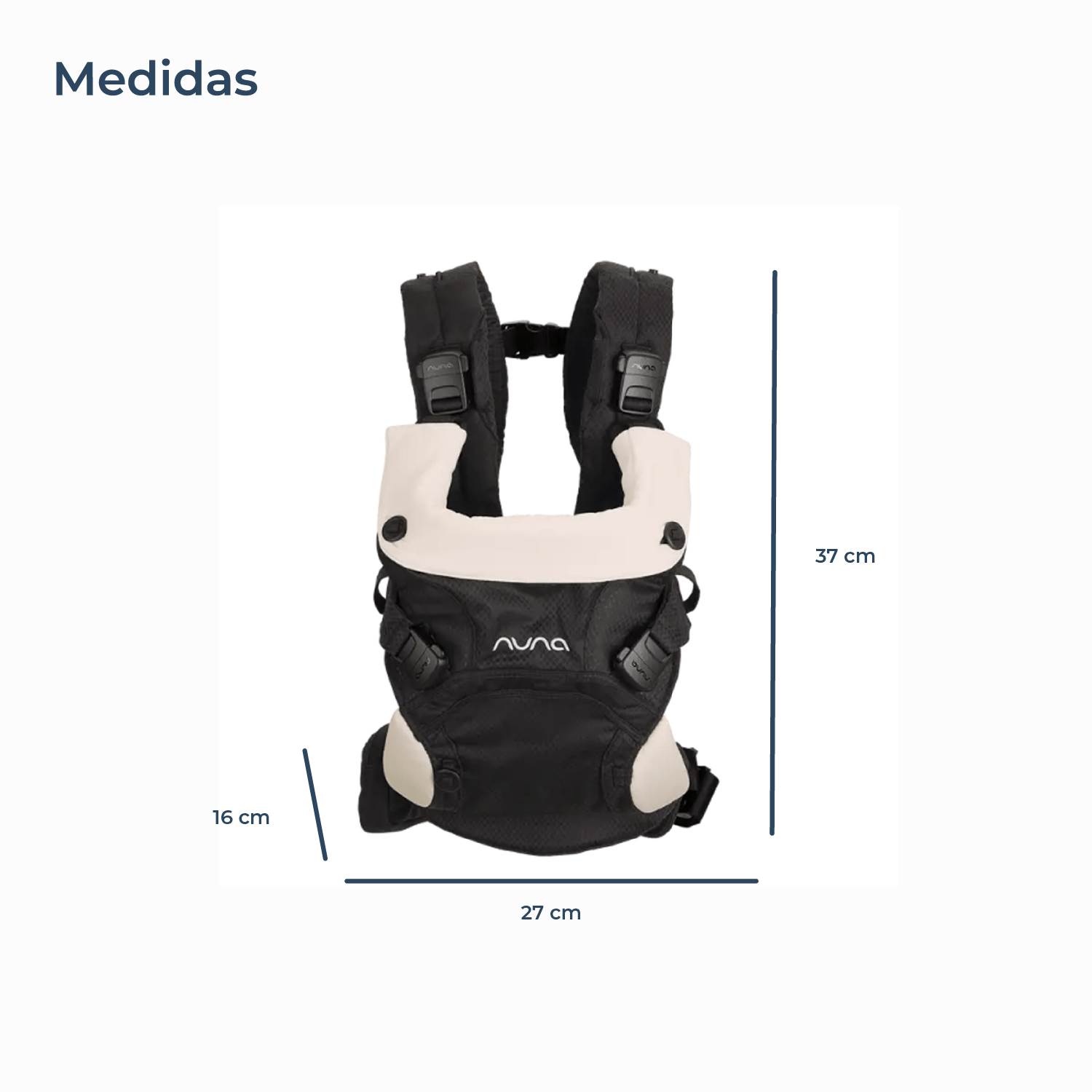 Nuna portabebes Portabebés Carrier Cudl Clik Caviar - Nuna NN40200BC17202CV