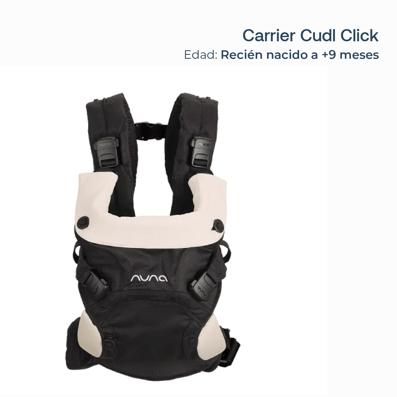 Nuna portabebes Portabebés Carrier Cudl Clik Caviar - Nuna NN40200BC17202CV