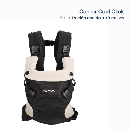 Nuna portabebes Portabebés Carrier Cudl Clik Caviar - Nuna NN40200BC17202CV