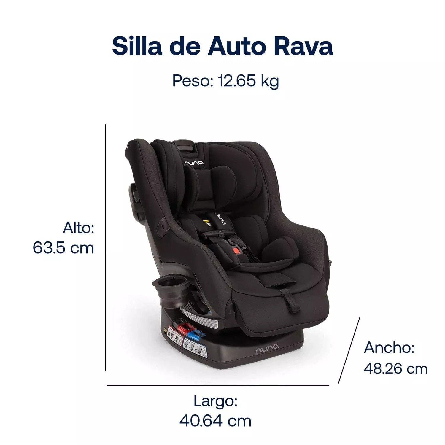 Nuna Silla de auto convertible Silla de Auto Convertible Rava Caviar - Nuna NN402005116CV
