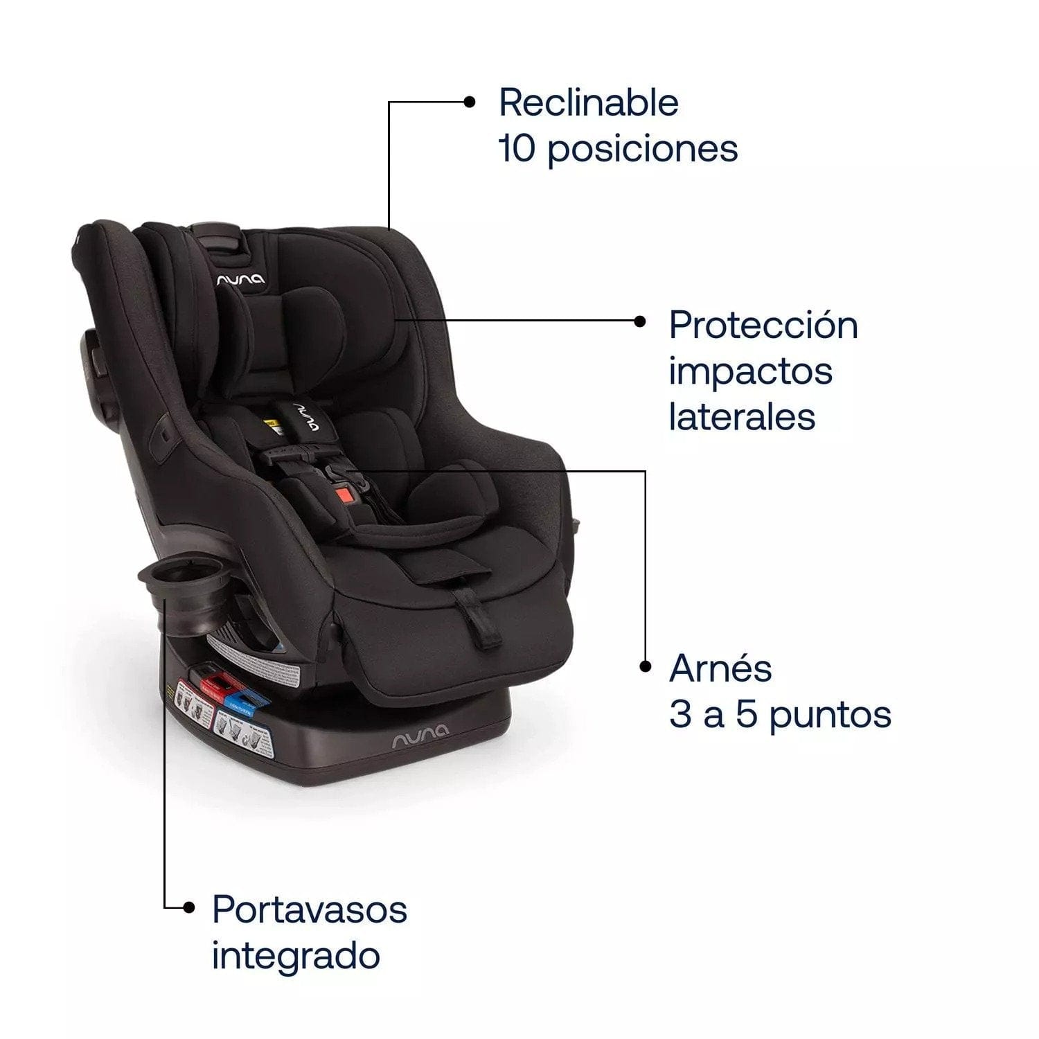 Nuna Silla de auto convertible Silla de Auto Convertible Rava Caviar - Nuna NN402005116CV
