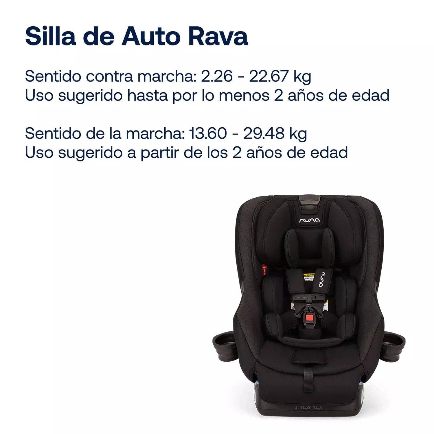 Nuna Silla de auto convertible Silla de Auto Convertible Rava Caviar - Nuna NN402005116CV