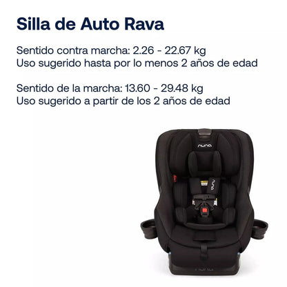 Nuna Silla de auto convertible Silla de Auto Convertible Rava Caviar - Nuna NN402005116CV