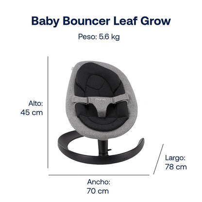 Nuna Sillas Mecedoras Silla Mecedora Baby Bouncer Leaf Grow Ink - Nuna NN320010306INK