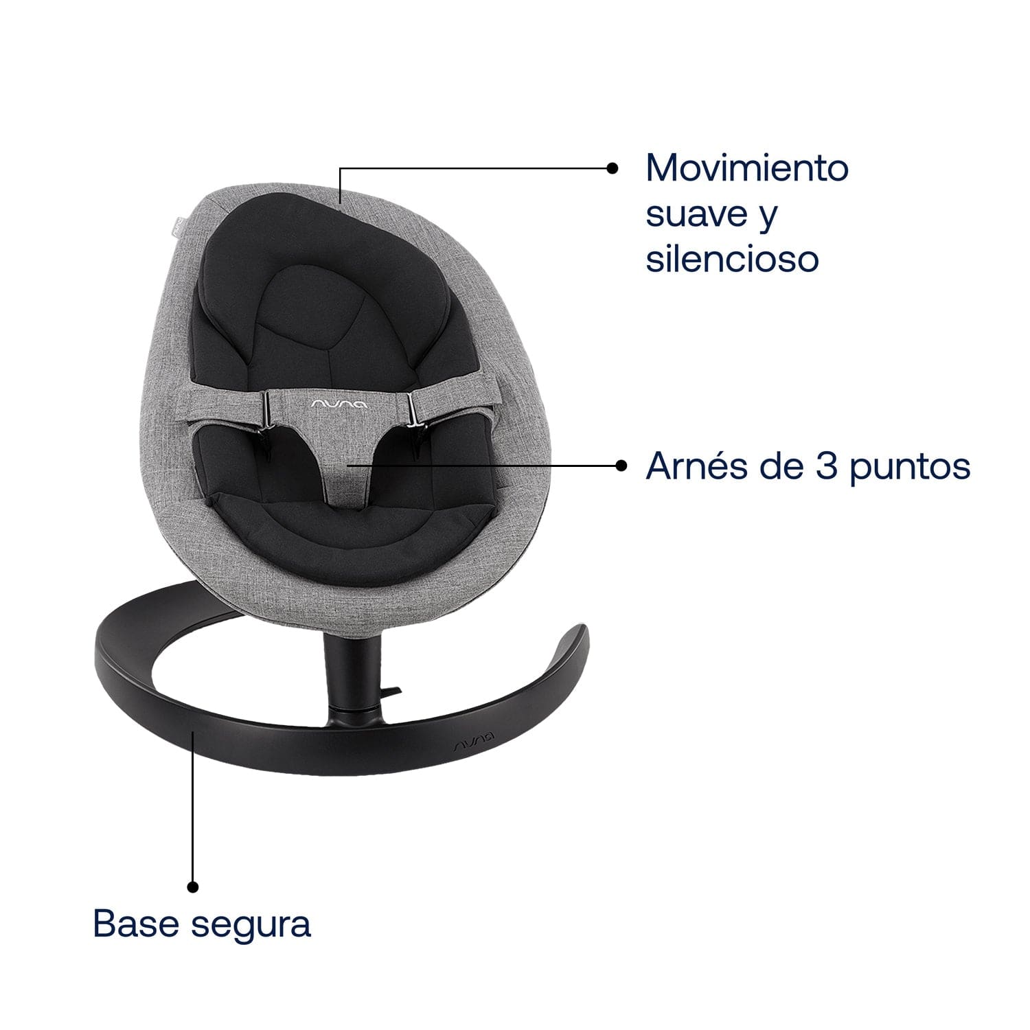 Nuna Sillas Mecedoras Silla Mecedora Baby Bouncer Leaf Grow Ink - Nuna NN320010306INK