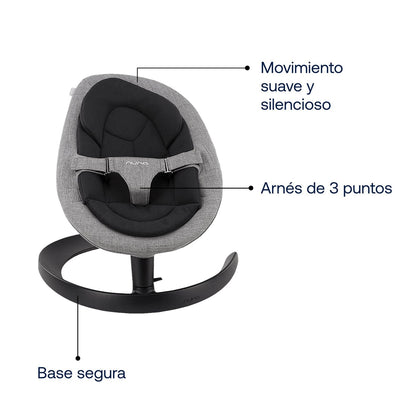 Nuna Sillas Mecedoras Silla Mecedora Baby Bouncer Leaf Grow Ink - Nuna NN320010306INK