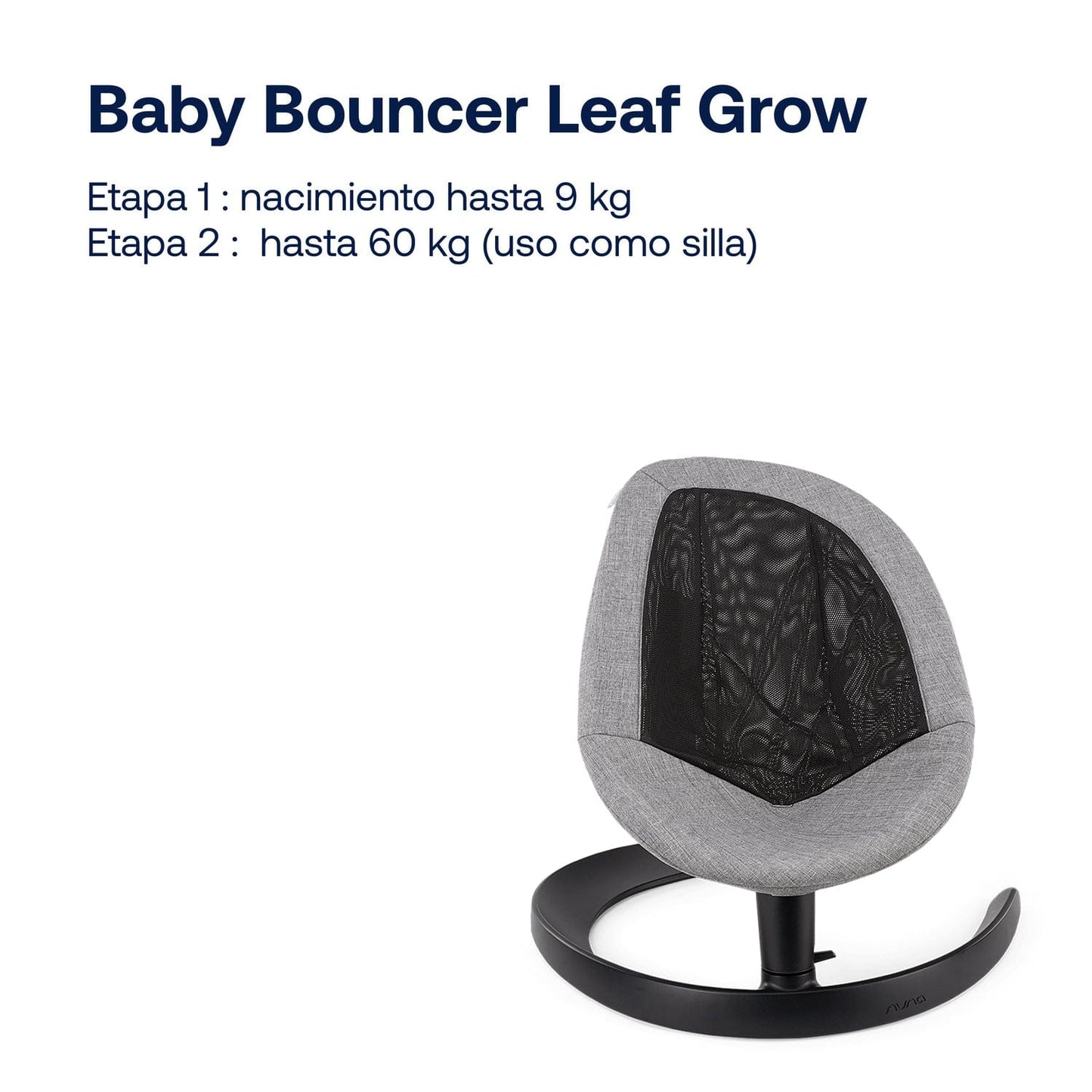 Nuna Sillas Mecedoras Silla Mecedora Baby Bouncer Leaf Grow Ink - Nuna NN320010306INK