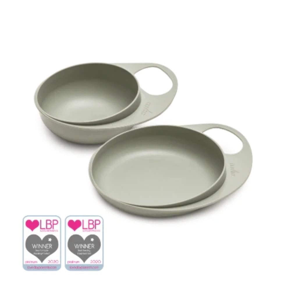 Nuvita Alimentación Set bolw y plato para bebé Easy Eating Sage green - Nuvita NU-PPPL0143