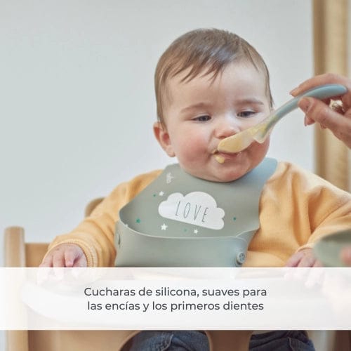Nuvita Alimentación Set de 2 cucharas de silicona Easy Eating Power blue - Nuvita NU-PPPL0206