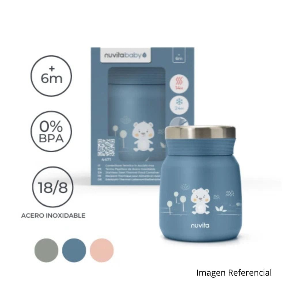 Nuvita Alimentación Termo para comida acero inoxidable Sage green 500 ml - Nuvita NU-PPCP0063