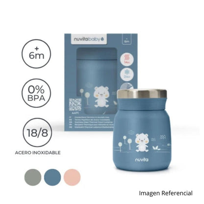 Nuvita Alimentación Termo para comida acero inoxidable Sage green 500 ml - Nuvita NU-PPCP0063