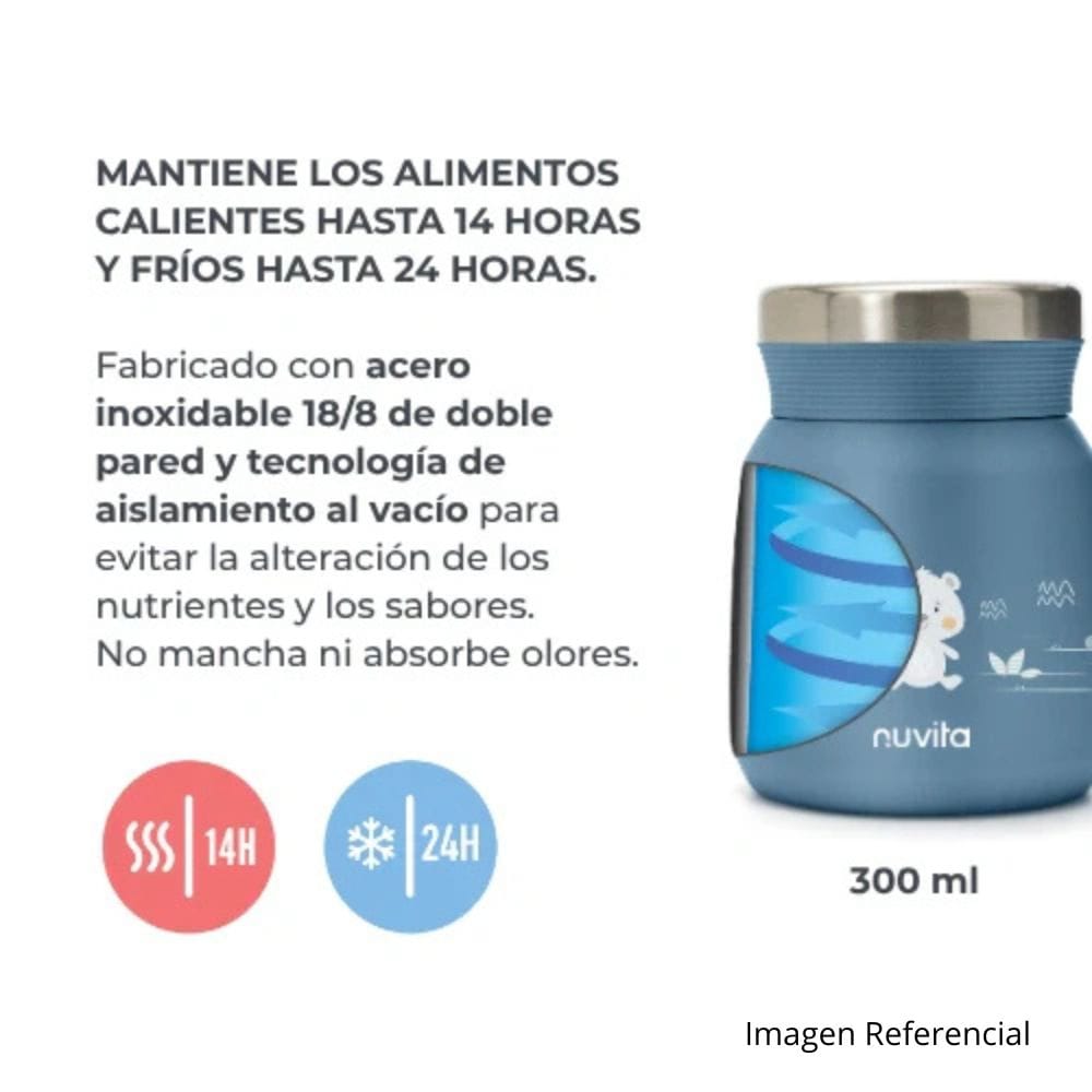 Nuvita Alimentación Termo para comida acero inoxidable Sage green 500 ml - Nuvita NU-PPCP0063
