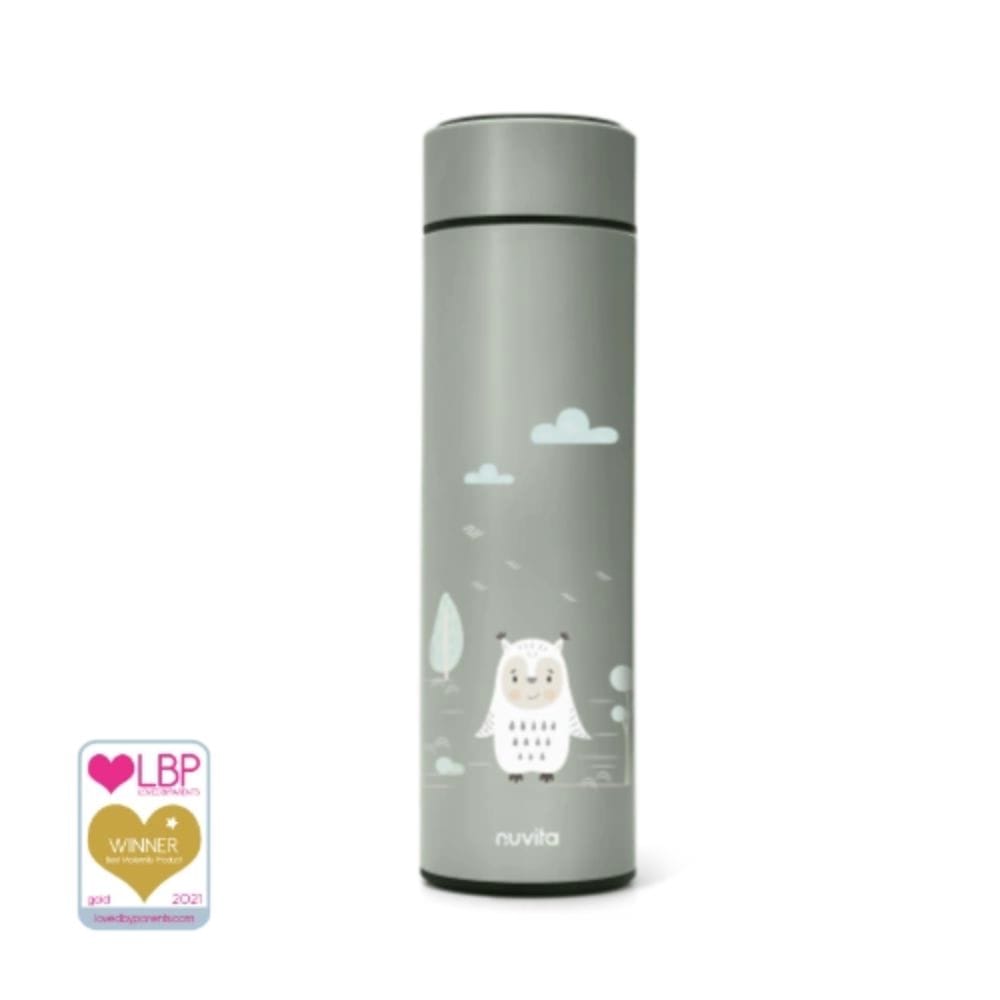 Nuvita Alimentación Termo para líquidos acero inoxidable con termómetro LED Sage green 500 ml - Nuvita NU-PPCP0060