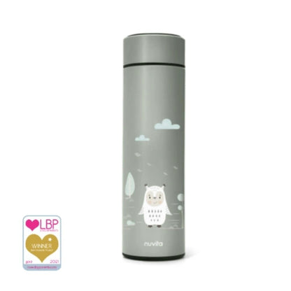 Nuvita Alimentación Termo para líquidos acero inoxidable con termómetro LED Sage green 500 ml - Nuvita NU-PPCP0060