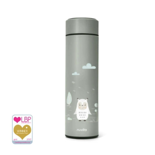 Nuvita Alimentación Termo para líquidos acero inoxidable con termómetro LED Sage green 500 ml - Nuvita NU-PPCP0060