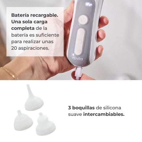 Nuvita Cuidado Personal Aspirador nasal eléctrico con batería recargable - Nuvita NU-IBNA0001
