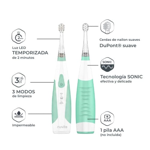 Nuvita Cuidado Personal Cepillo de dientes eléctrico para niños Sonic Clean & Care - Nuvita NU-IBOC0035