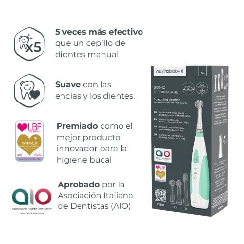 Nuvita Cuidado Personal Cepillo de dientes eléctrico para niños Sonic Clean & Care - Nuvita NU-IBOC0035