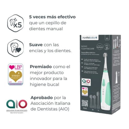 Nuvita Cuidado Personal Cepillo de dientes eléctrico para niños Sonic Clean & Care - Nuvita NU-IBOC0035
