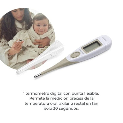 Nuvita Cuidado Personal Set de cuidado del bebé con termómetro digital gris - Nuvita NU-IBKT0041