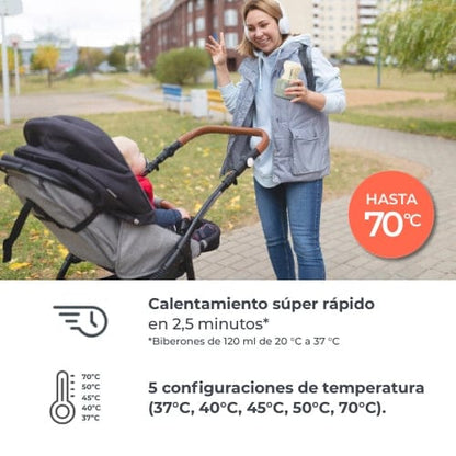 Nuvita Lactancia Materna Calienta mamaderas portátil universal Warm70 - Nuvita NU-ALSC0038