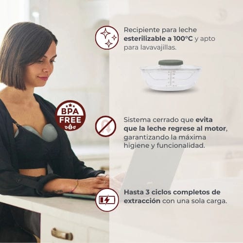 Nuvita Lactancia Materna Extractor de leche eléctrico portátil individual Materno Flow - Nuvita NU-ALTL0082
