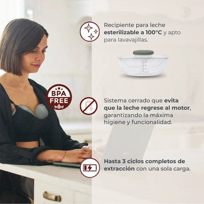 Nuvita Lactancia Materna Extractor de leche eléctrico portátil individual Materno Flow - Nuvita NU-ALTL0082