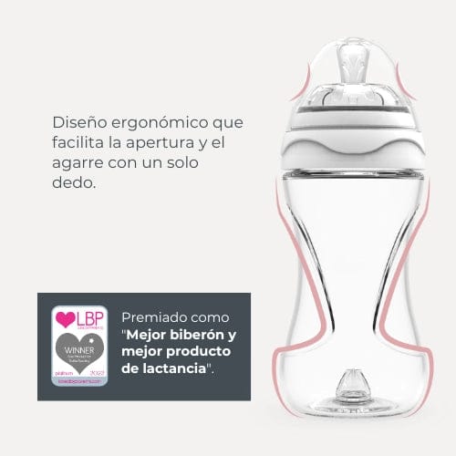 Nuvita Mamadera Mamadera anticólicos 250ml Flujo medio Materno Feel Sage green - Nuvita NU-ALMB0066