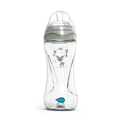 Nuvita Mamadera Mamadera anticólicos 330ml Flujo rápido  Materno Feel Sage green - Nuvita NU-ALMB0069