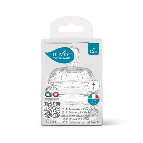 Nuvita Mamadera Set de recambios de silicona para mamadera Flujo Lento - Nuvita NU-ALMB0010
