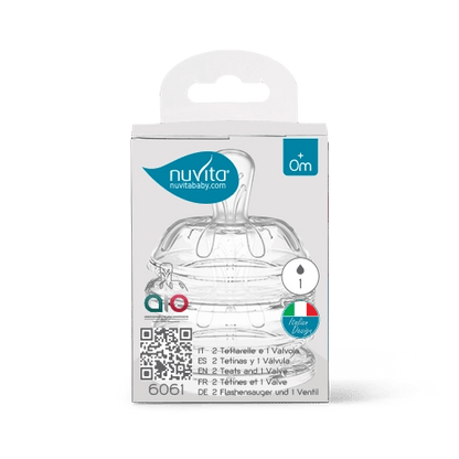 Nuvita Mamadera Set de recambios de silicona para mamadera Flujo Lento - Nuvita NU-ALMB0010